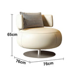 LIVARA Swivel Chair - Soft Silicone Leather, UTTP Honeycomb Foam, High-Resilience Comfort, Modern Style - Beige