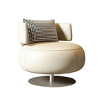 LIVARA Swivel Chair - Soft Silicone Leather, UTTP Honeycomb Foam, High-Resilience Comfort, Modern Style - Beige