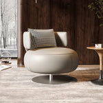 LIVARA Swivel Chair - Soft Silicone Leather, UTTP Honeycomb Foam, High-Resilience Comfort, Modern Style - Grey