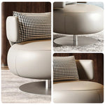 LIVARA Swivel Chair - Soft Silicone Leather, UTTP Honeycomb Foam, High-Resilience Comfort, Modern Style - Grey