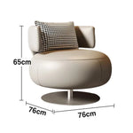 LIVARA Swivel Chair - Soft Silicone Leather, UTTP Honeycomb Foam, High-Resilience Comfort, Modern Style - Grey