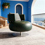 LIVARA Swivel Chair - Soft Silicone Leather, UTTP Honeycomb Foam, High-Resilience Comfort, Modern Style - Green