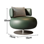 LIVARA Swivel Chair - Soft Silicone Leather, UTTP Honeycomb Foam, High-Resilience Comfort, Modern Style - Green