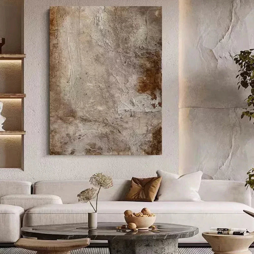 LIVARA 60/80/120cm Hand-Painted Oil Painting - Abstract Wall Art Crafted with Layered Texture for Modern Home Aesthetics