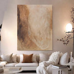 LIVARA 60/80/120cm Hand-Painted Oil Painting - Neutral Palette and Gentle Brushwork Enhance Calm and Stylish Interiors