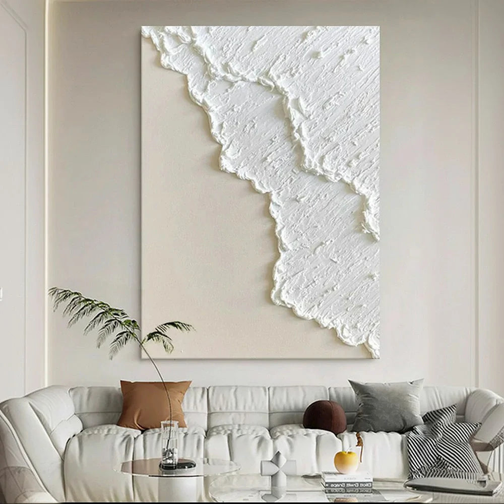 LIVARA 60/80/120cm Hand-Painted Oil Painting - Contemporary Wall Art Featuring Soft Colours and Organic Forms for Tranquil Ambience