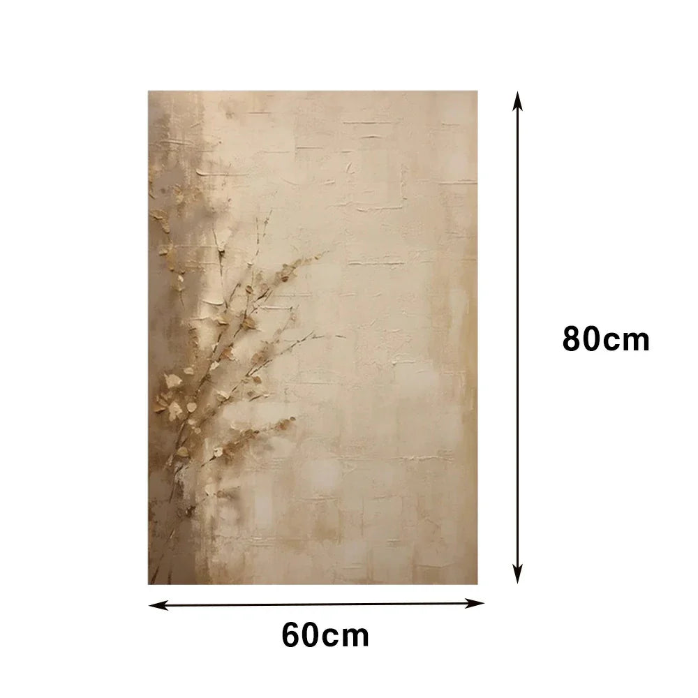 LIVARA 60/80/120cm Hand-Painted Oil Painting - Premium Canvas Artwork Featuring Natural Shades and Balanced Lines