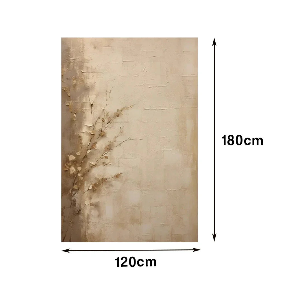 LIVARA 60/80/120cm Hand-Painted Oil Painting - Premium Canvas Artwork Featuring Natural Shades and Balanced Lines