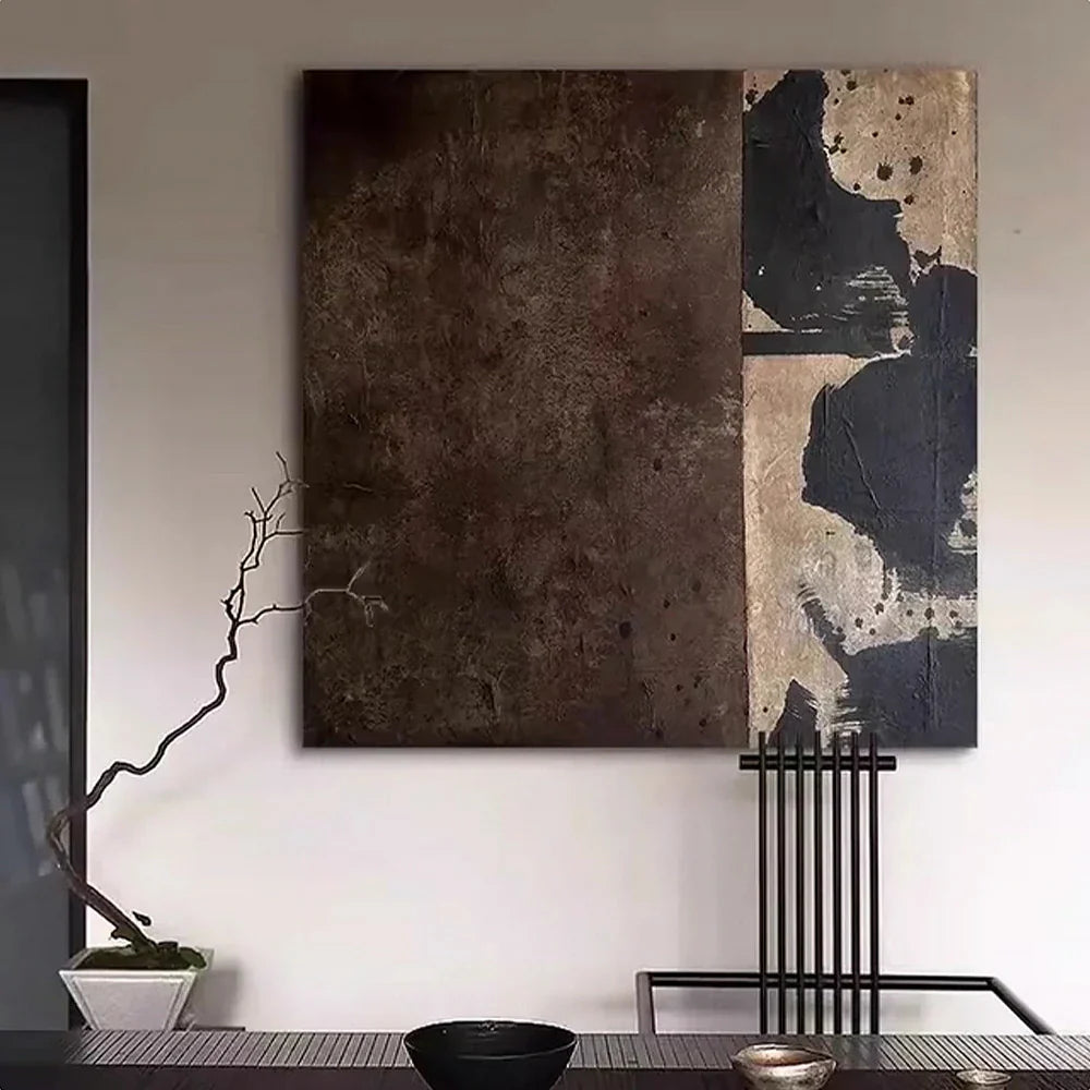 LIVARA 60/100/140cm Hand-Painted Oil Painting - Minimalist Textured Wall Art Designed to Enhance Modern Interiors with Effortless Elegance