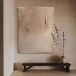 LIVARA 60/80/120cm Hand-Painted Oil Painting - Elegant Wall Accent with Textured Detail and Gentle Neutral Palette