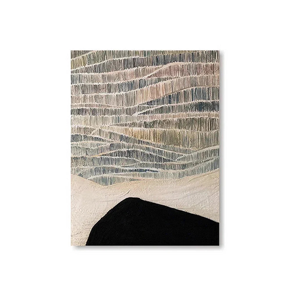 LIVARA 60/80/120cm Hand-Painted Oil Painting - Modern Abstract Canvas Art in Neutral Tones That Brings Calm and Warmth to Any Living Space
