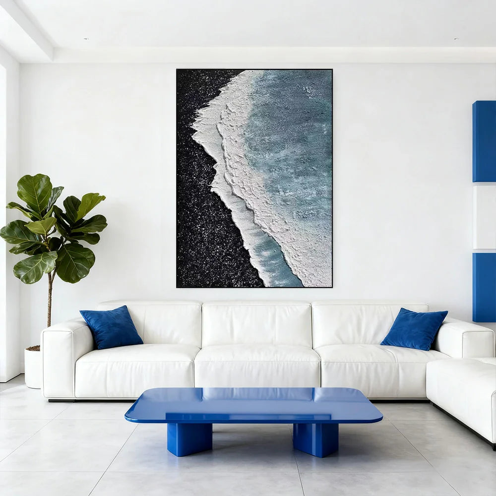 LIVARA 60/80/120cm Hand-Painted Oil Painting - Neutral Abstract Design Perfect for Hallways, Bedrooms and Living Areas