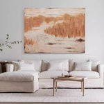 LIVARA 60/80/120cm Hand-Painted Oil Painting - Contemporary Neutral Tones and Organic Shapes for Effortless Home Styling