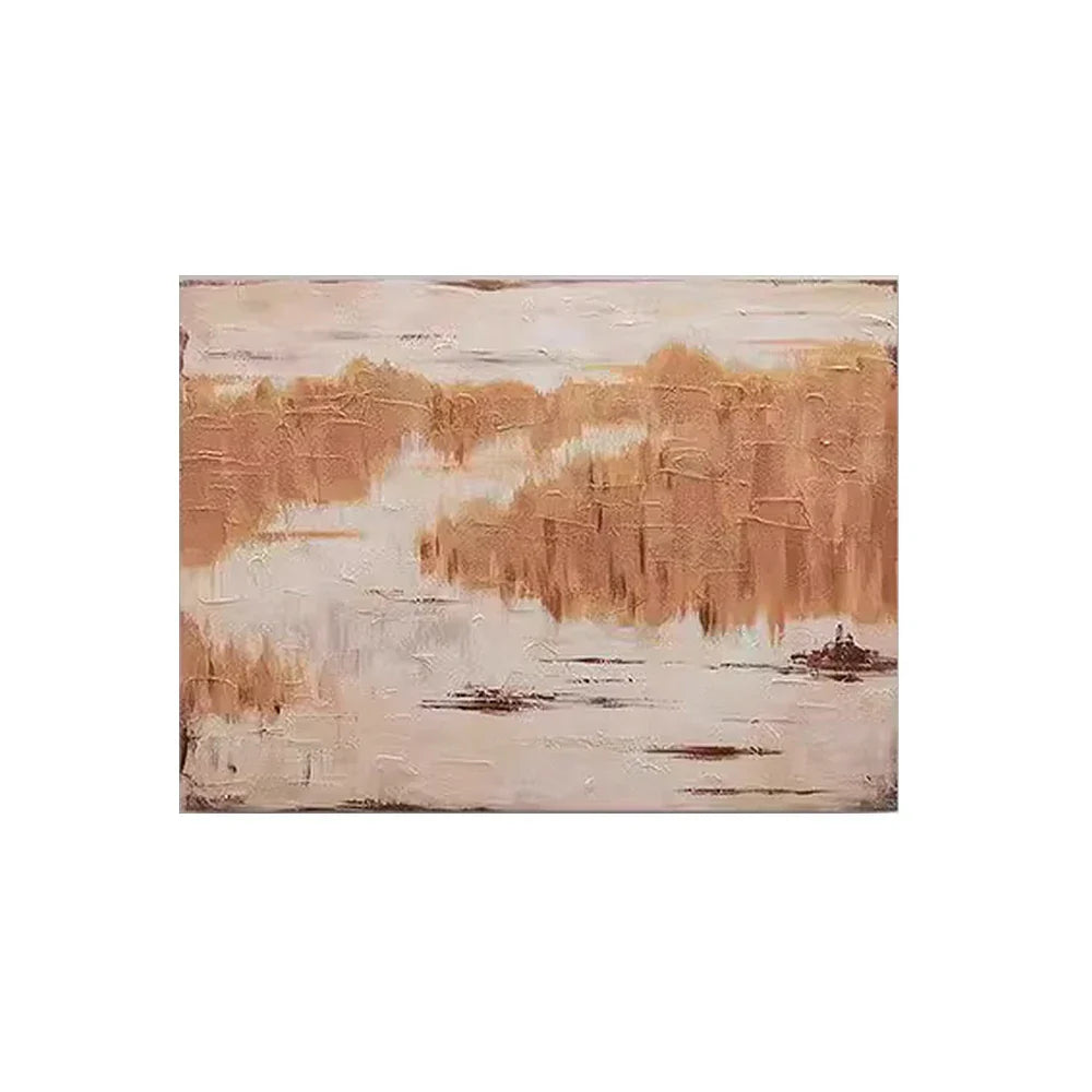 LIVARA 60/80/120cm Hand-Painted Oil Painting - Contemporary Neutral Tones and Organic Shapes for Effortless Home Styling
