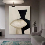 LIVARA 60/80/120cm Hand-Painted Oil Painting - Layered Abstract Canvas Design for Balanced and Refined Room Atmosphere