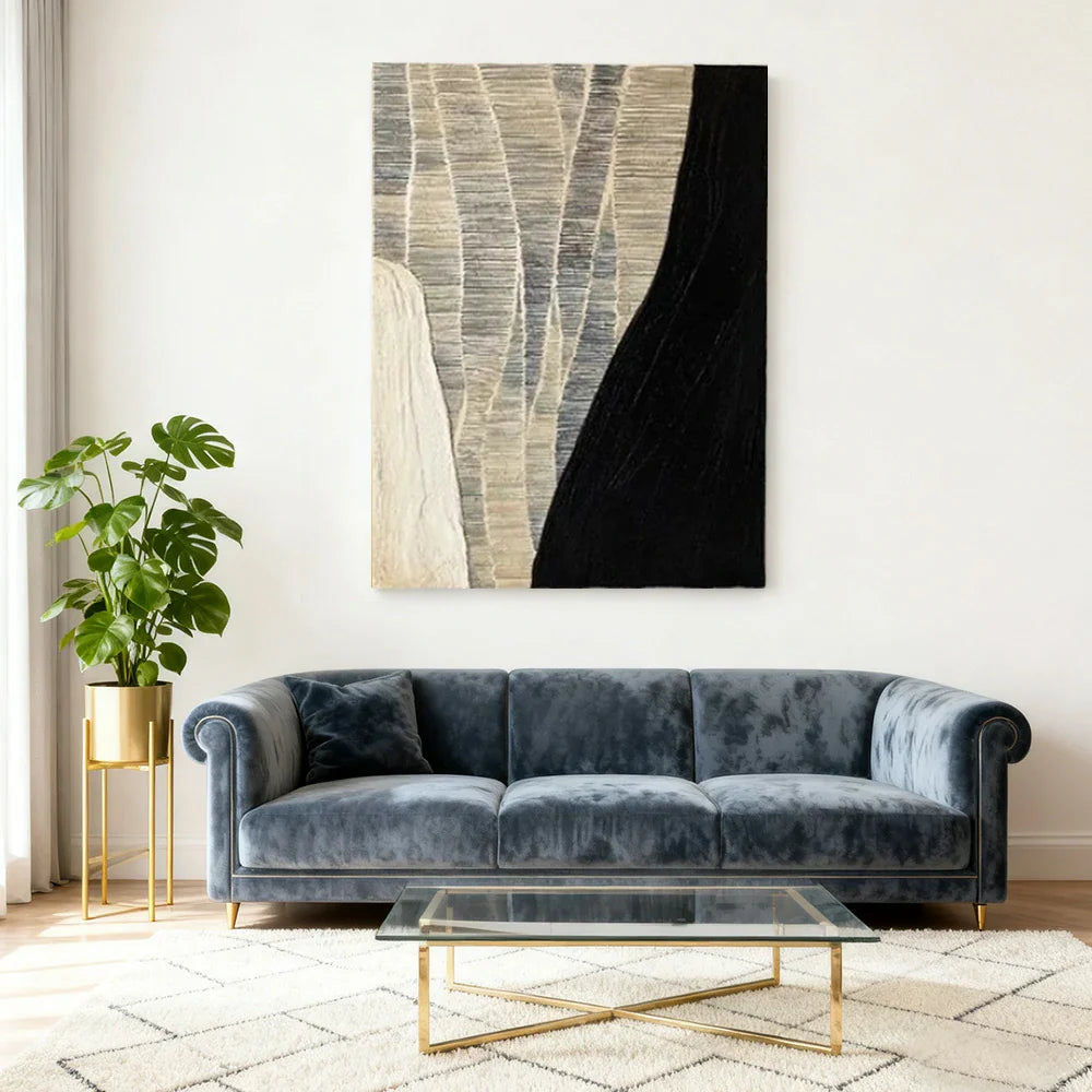 LIVARA with Inviting 60/80/120cm Soft Oil Texture Hand-Painted and Minimalist for Painting Painted Design Calm Interiors