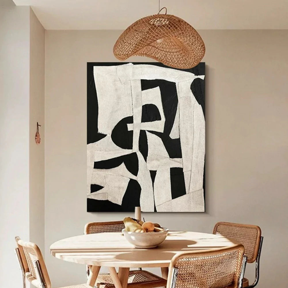 LIVARA 60/80/120cm Hand-Painted Oil Painting - Soft Neutral Shades and Clean Lines Create a Peaceful and Stylish Wall Accent