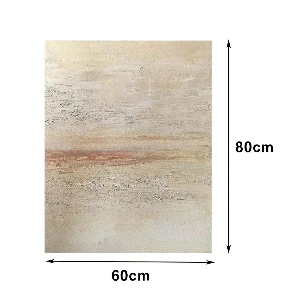 LIVARA 60/80/120cm Hand-Painted Oil Painting - Elegant Neutral Artwork Combining Soft Brush Texture and Refined Contemporary Style