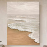 LIVARA 60/80/120cm Hand-Painted Oil Painting - Minimalist Neutral Tones on Textured Canvas Bring Elegance and Harmony to Your Home
