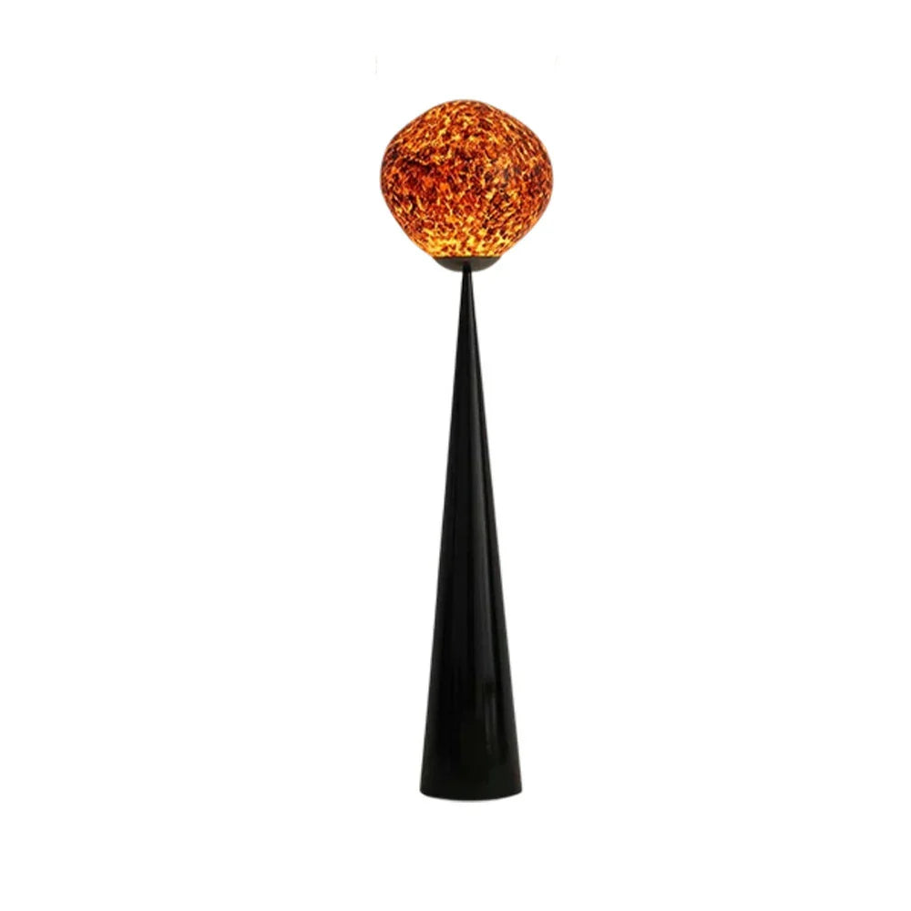 LIVARA Single Head Floor Lamp Volcanic Light Effect Soft Ambient Lighting Acrylic Shade E27 Bulb Artistic Design