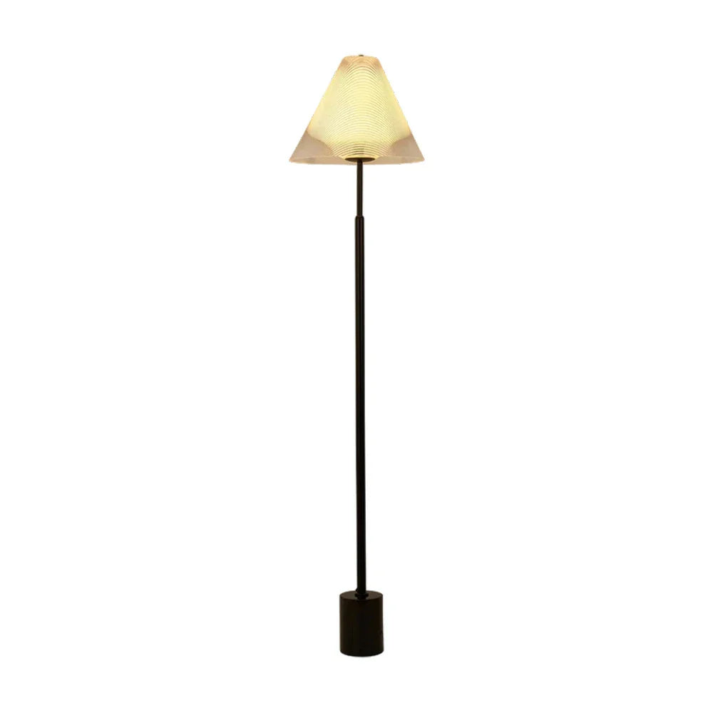 LIVARA Floor Lamp 3 Lighting Modes White Jade Glass Diffuser Marble Base Artistic Design