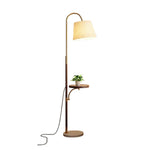 LIVARA Floor Lamp 3 Lighting Modes Linen Fabric Shade Marble Base Iron Pole Foot Switch for Modern Spaces