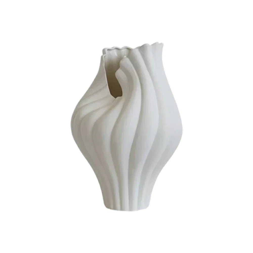 LIVARA Ceramic Vase Ornament Decorative Display Abstract Aesthetic Matte Ceramic Handcrafted Textured Finish