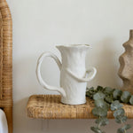 LIVARA Ceramic Vase Ornament Artistic Home Display Abstract Form Matte Ceramic Handcrafted Stone-Texture Design