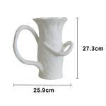 LIVARA Ceramic Vase Ornament Artistic Home Display Abstract Form Matte Ceramic Handcrafted Stone-Texture Design
