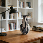 LIVARA Ceramic Vase Ornament Decorative Display Dried Rose Motif Matte Ceramic Handcrafted Textured Finish