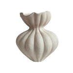 LIVARA Ceramic Vase Ornament Decorative Art Object 24cm Outer Opening Matte Ceramic Handcrafted Stone-Texture Design