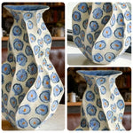 LIVARA Ceramic Vase Ornament Decorative Art Object Layered Qing Shadow Motif Matte Ceramic Handcrafted Textured Finish