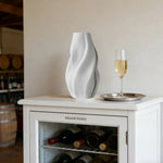 LIVARA Ceramic Vase Ornament Artistic Home Display Hand-Finished Craft Matte Ceramic Stone-Texture Design