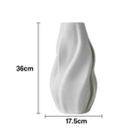 LIVARA Ceramic Vase Ornament Artistic Home Display Hand-Finished Craft Matte Ceramic Stone-Texture Design