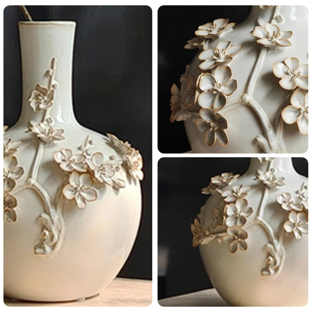 LIVARA Ceramic Vase Ornament Artistic Display Modern Minimal Space Styling Matte Ceramic