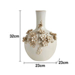 LIVARA Ceramic Vase Ornament Artistic Display Modern Minimal Space Styling Matte Ceramic