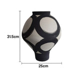 LIVARA Ceramic Vase Ornament Matte Ceramic Stable Glaze Structure Designed for Long-Term Display