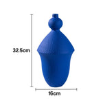 LIVARA Ceramic Vase Ornament Klein Blue Finish Artistic Home Display Multi-Space Styling Matte Ceramic Handcrafted Stone-Texture Design