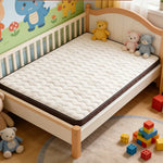LIVARA Bunk Bed Mattress 10cm - Anti-Mite Fabric, 7cm Natural Jute Core, Firm Support, Breathable & Long-Lasting - Brown Edge