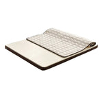 LIVARA Bunk Bed Mattress 10cm - Anti-Mite Fabric, 7cm Natural Jute Core, Firm Support, Breathable & Long-Lasting - Brown Edge