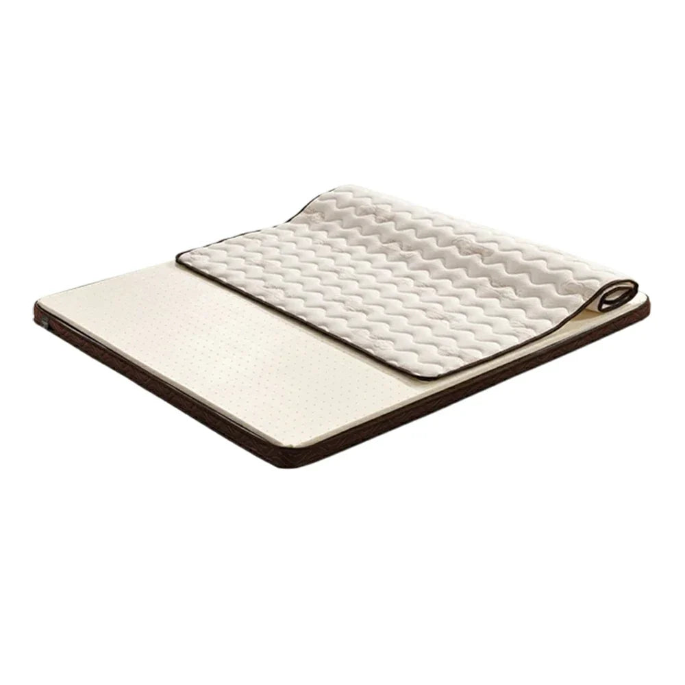 LIVARA Bunk Bed Mattress 10cm - Anti-Mite Fabric, 7cm Natural Jute Core, Firm Support, Breathable & Long-Lasting - Brown Edge