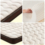LIVARA Foldable Mattress Safe Support, Latex Surface, Coir Rounded Cotton - 15cm Resilient Antibacterial, Thick, Breathable 120/150/180cm Corners