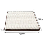 LIVARA Foldable Mattress Safe Support, Latex Surface, Coir Rounded Cotton - 15cm Resilient Antibacterial, Thick, Breathable 120/150/180cm Corners