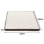 LIVARA Foldable Mattress Safe Support, Latex Surface, Coir Rounded Cotton - 15cm Resilient Antibacterial, Thick, Breathable 120/150/180cm Corners