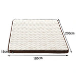 LIVARA Foldable Mattress Safe Support, Latex Surface, Coir Rounded Cotton - 15cm Resilient Antibacterial, Thick, Breathable 120/150/180cm Corners