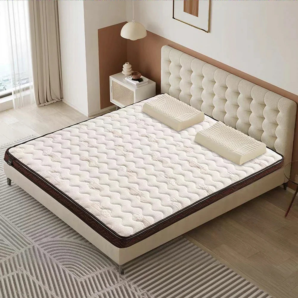 LIVARA Foldable Coir Antibacterial, Resilient Rounded - Surface, Support, Latex Thick, 120/150/180cm Breathable Safe Mattress 8cm Cotton Corners