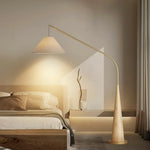 LIVARA Floor Lamp - Soft Eye-Care Lighting, Linen Fabric Shade, Flicker-Free Iron Frame - Wood