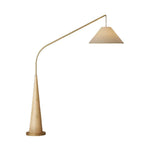 LIVARA Floor Lamp - Soft Eye-Care Lighting, Linen Fabric Shade, Flicker-Free Iron Frame - Wood