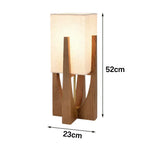 LIVARA Floor Lamp 52/82/145cm - Soft Lighting, Premium Design, Cotton-Linen Shade, Ash Wood Body with Brass Hardware - Walnut