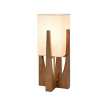 LIVARA Floor Lamp 52/82/145cm - Soft Lighting, Premium Design, Cotton-Linen Shade, Ash Wood Body with Brass Hardware - Walnut